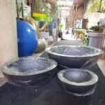 Ensemble de Trois Pots Ronds