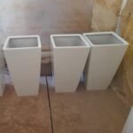 Pot Rectangulaire Blanc Moderne de 60 cm