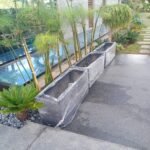 Jardinière en Polystone Striée – 100 cm